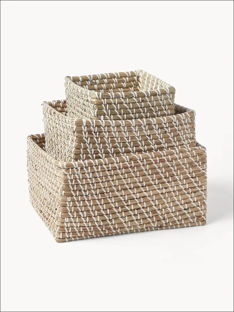 Krepšelių komplektas (3vnt) DI9844 - €31 Save 55% 25-50, __label:Pristatymas 1-2 d.d., color-balta, color-smelio,