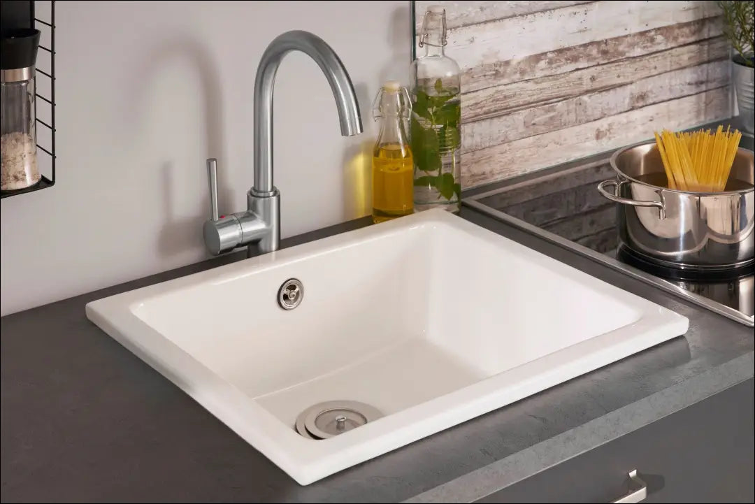 Kriauklė KI1846 - €90 Save 50% 50-100, __label:Pristatymas 1-2 d.d., color-balta, kita, material-keramika Balta Drop-In