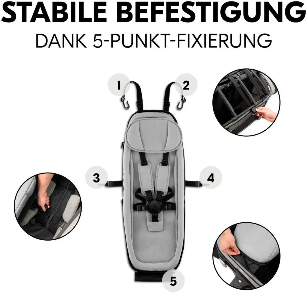 Kūdikio įdėklas dviračio priekabai DI12690 - €37 Save 50% 25-50, __label:Pristatymas 1-2 d.d., color-pilka, kita,