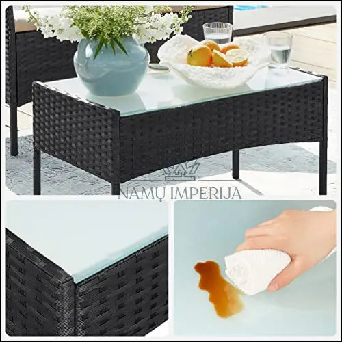 Lauko baldų komplektas (4 dalys) SM002 - €421 Save 30% __label:Pristatymas 5-14 d.d., color-pilka, color-smelio, lauko