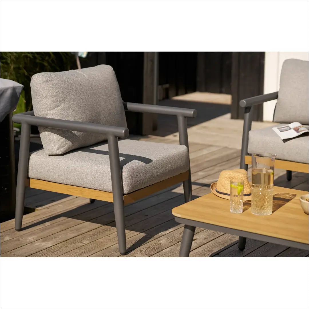 Lauko baldų komplektas aliuminis antracito pilka su pagalvėlėmis RD1119 - €1,653 Save 15% __label:Pristatymas 5-14
