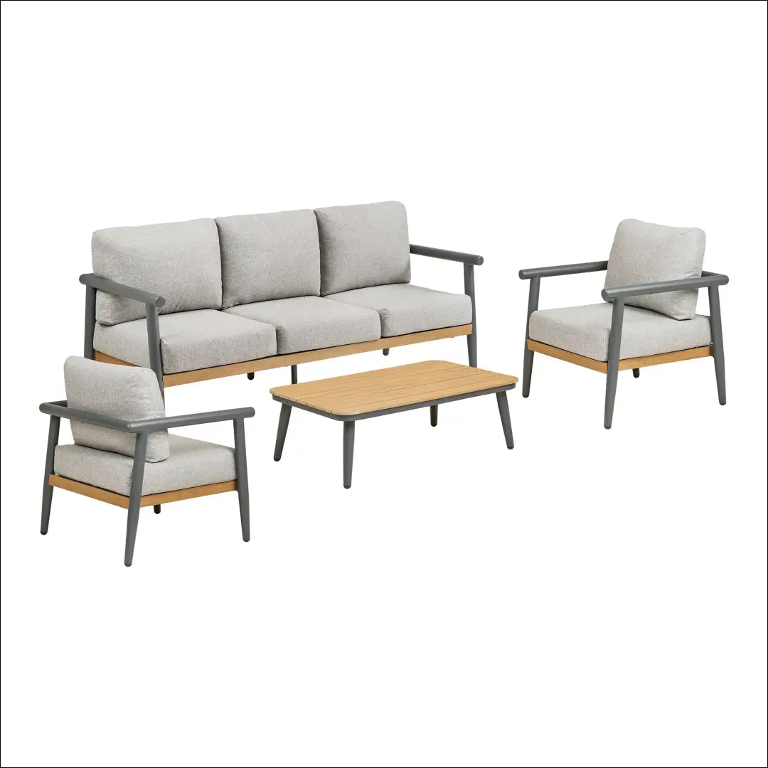 Lauko baldų komplektas aliuminis antracito pilka su pagalvėlėmis RD1119 - €1,653 Save 15% __label:Pristatymas 5-14