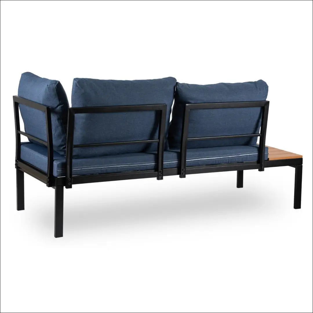 Lauko baldų komplektas iš kompozito juodos spalvos / tamsiai mėlynos TE586 - €536 Save 15% __label:Pristatymas 5-14