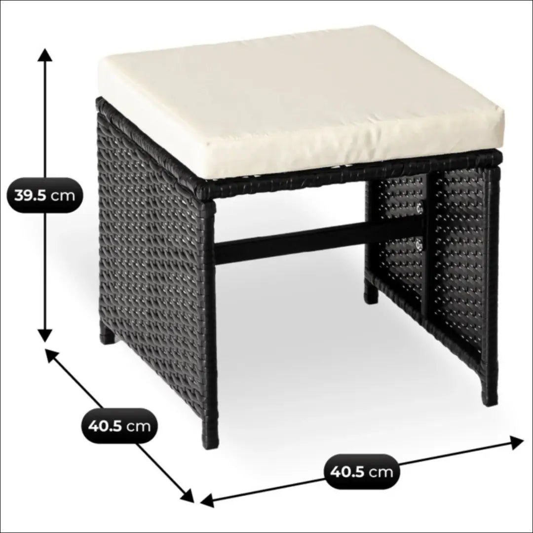 Lauko baldų komplektas juodos spalvos / kreminės TE1231 - €615 Save 15% __label:Pristatymas 5-14 d.d., elite, over-200,