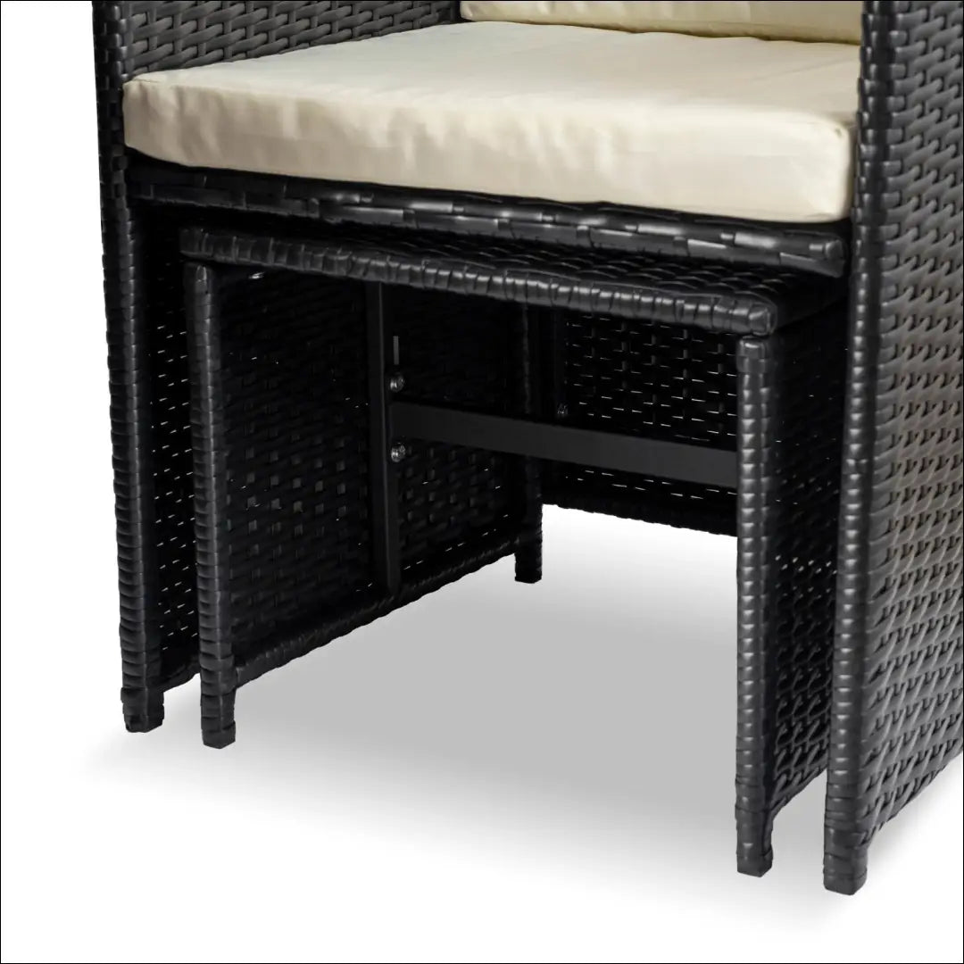 Lauko baldų komplektas juodos spalvos / kreminės TE1231 - €615 Save 15% __label:Pristatymas 5-14 d.d., elite, over-200,