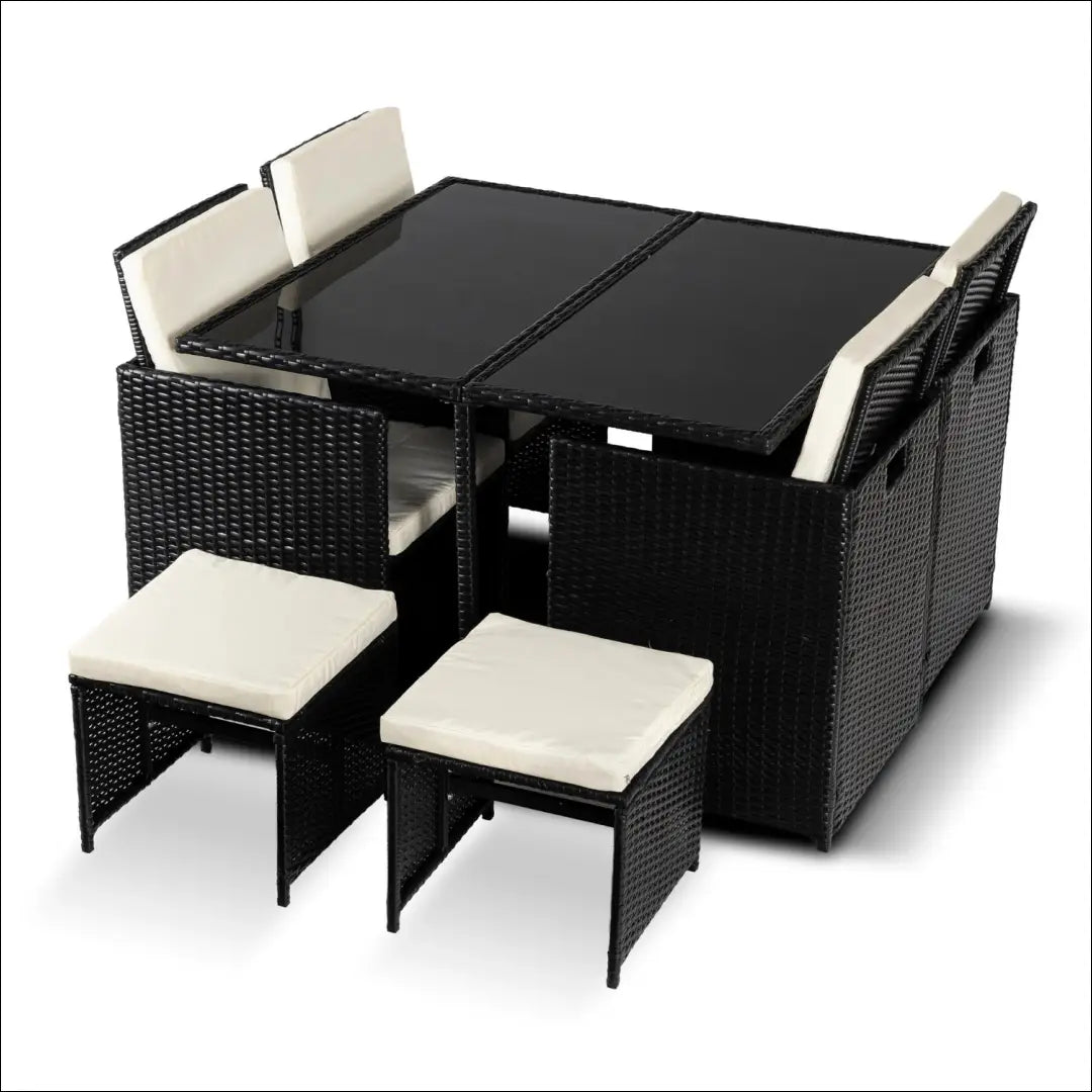 Lauko baldų komplektas juodos spalvos / kreminės TE1231 - €615 Save 15% __label:Pristatymas 5-14 d.d., elite, over-200,