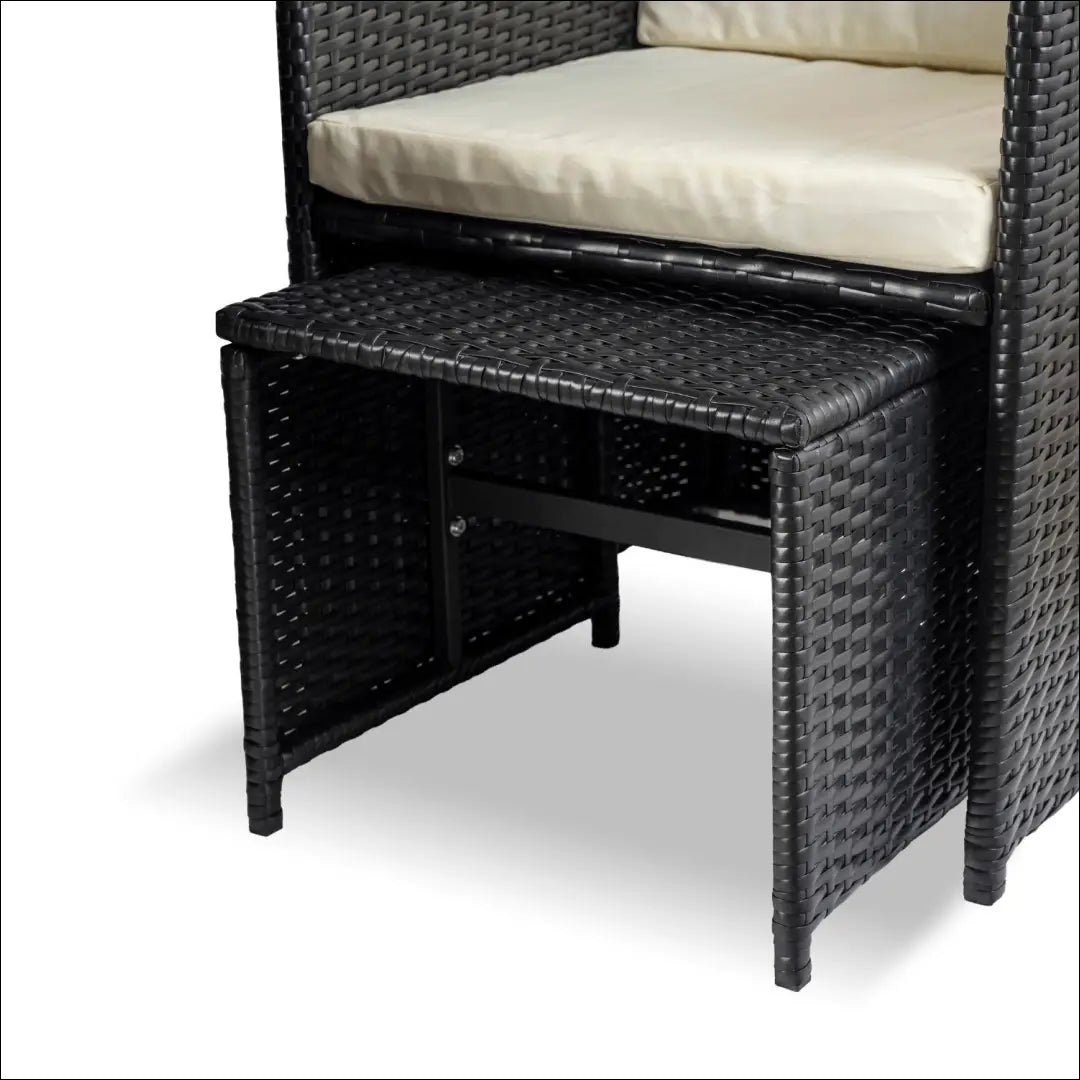 Lauko baldų komplektas juodos spalvos / kreminės TE1231 - €615 Save 15% __label:Pristatymas 5-14 d.d., elite, over-200,