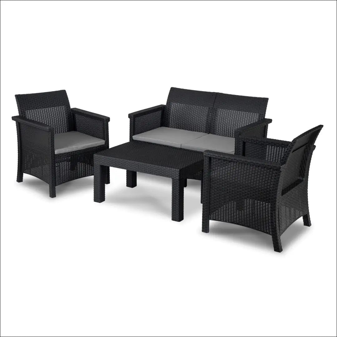 Lauko baldų komplektas juodos spalvos / pilkos TE1181 - €285 Save 15% __label:Pristatymas 5-14 d.d., elite, Meble