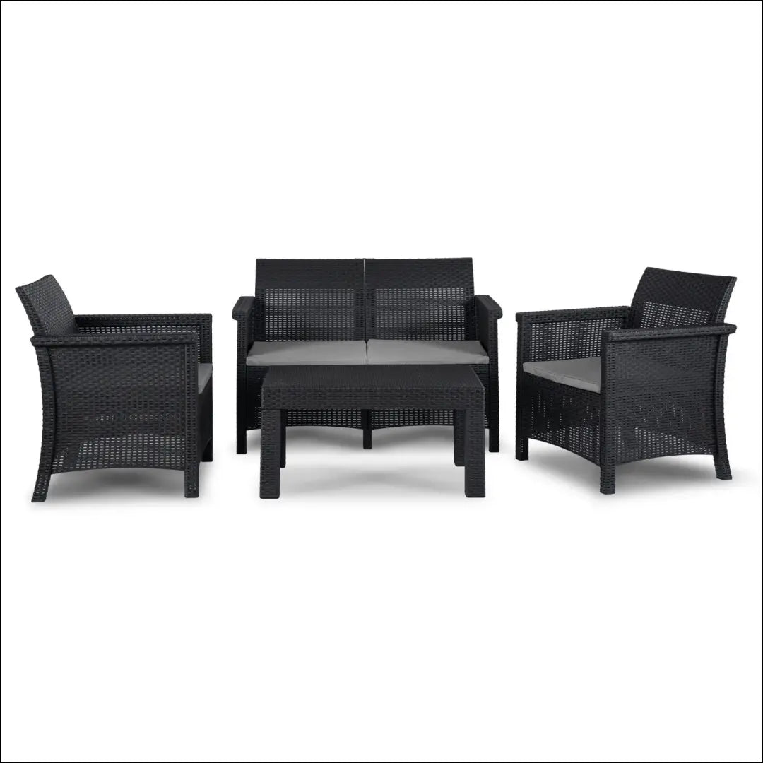 Lauko baldų komplektas juodos spalvos / pilkos TE1181 - €285 Save 15% __label:Pristatymas 5-14 d.d., elite, Meble