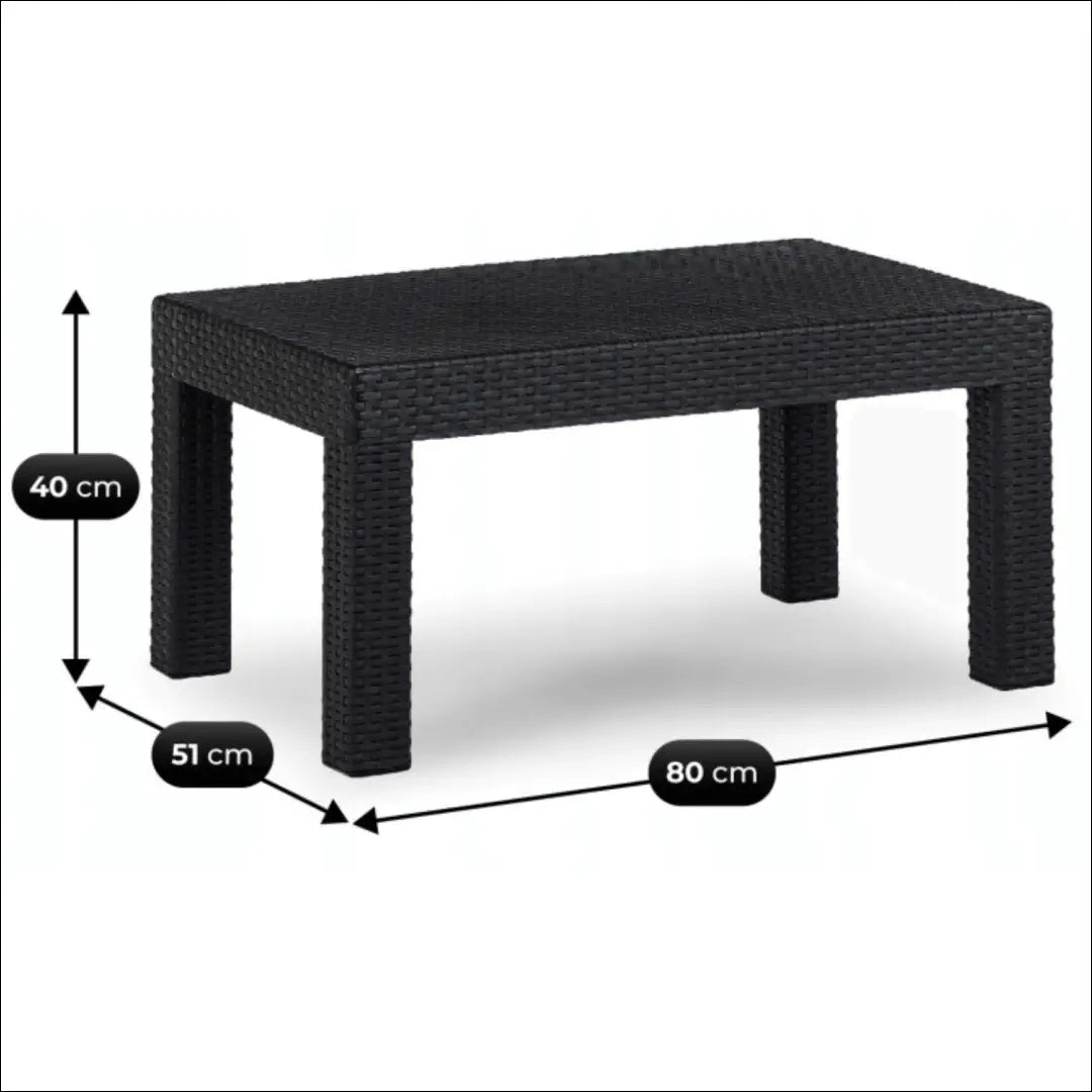 Lauko baldų komplektas juodos spalvos / pilkos TE1181 - €285 Save 15% __label:Pristatymas 5-14 d.d., elite, Meble