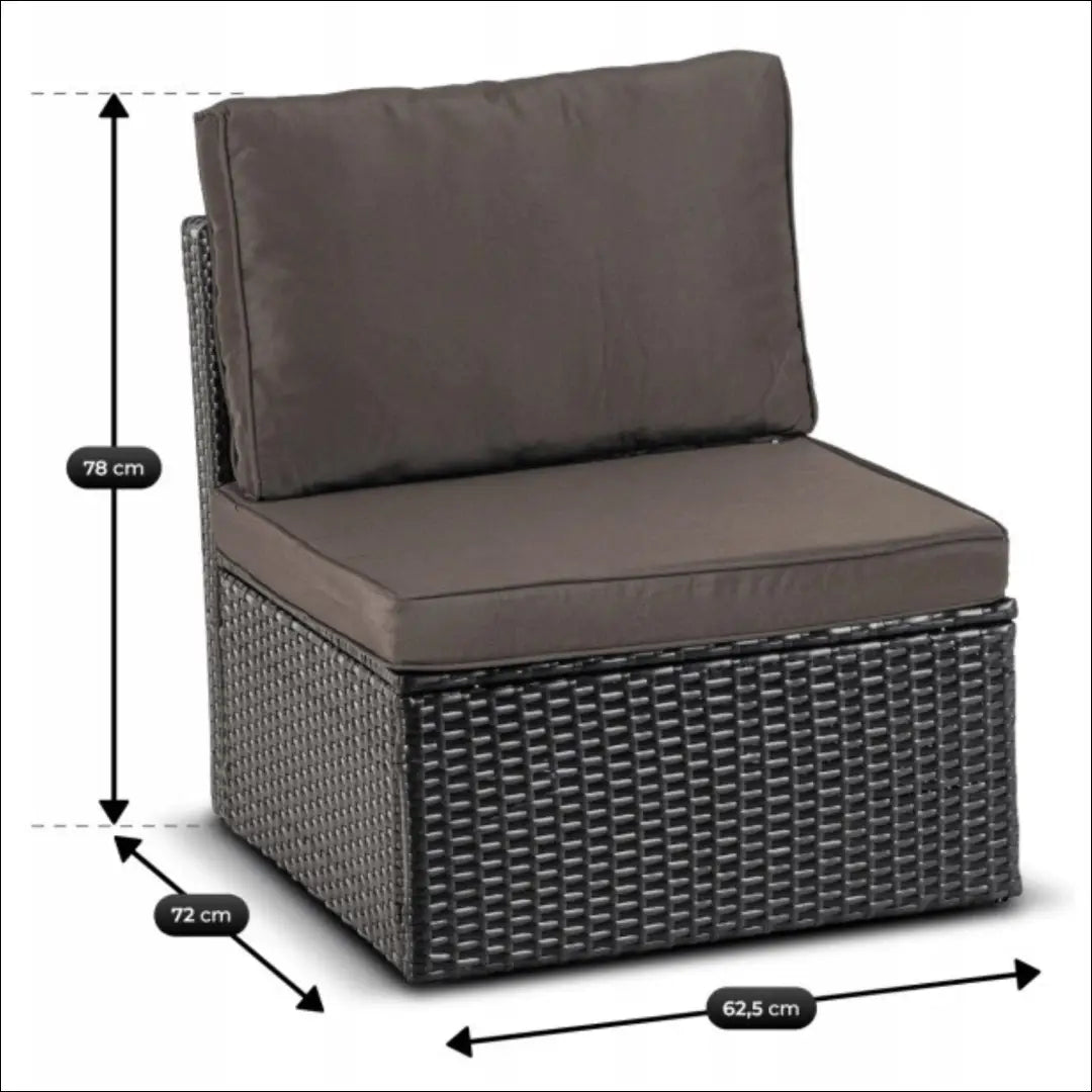 Lauko baldų komplektas juodos spalvos / rudos TE1217 - €647 Save 15% __label:Pristatymas 5-14 d.d., elite, Meble