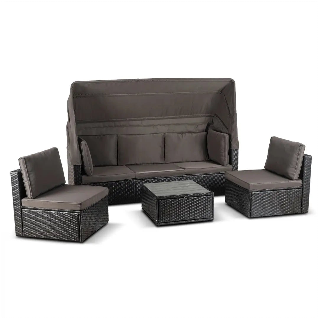 Lauko baldų komplektas juodos spalvos / rudos TE1217 - €647 Save 15% __label:Pristatymas 5-14 d.d., elite, Meble