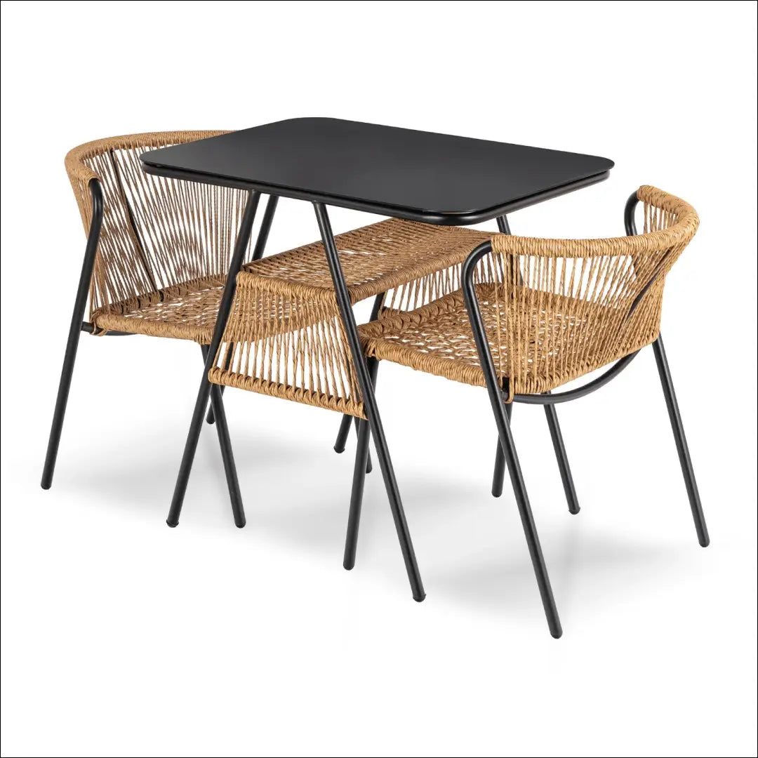 Lauko baldų komplektas juodos spalvos / rudos TE1227 - €224 Save 15% __label:Pristatymas 5-14 d.d., elite, over-200,