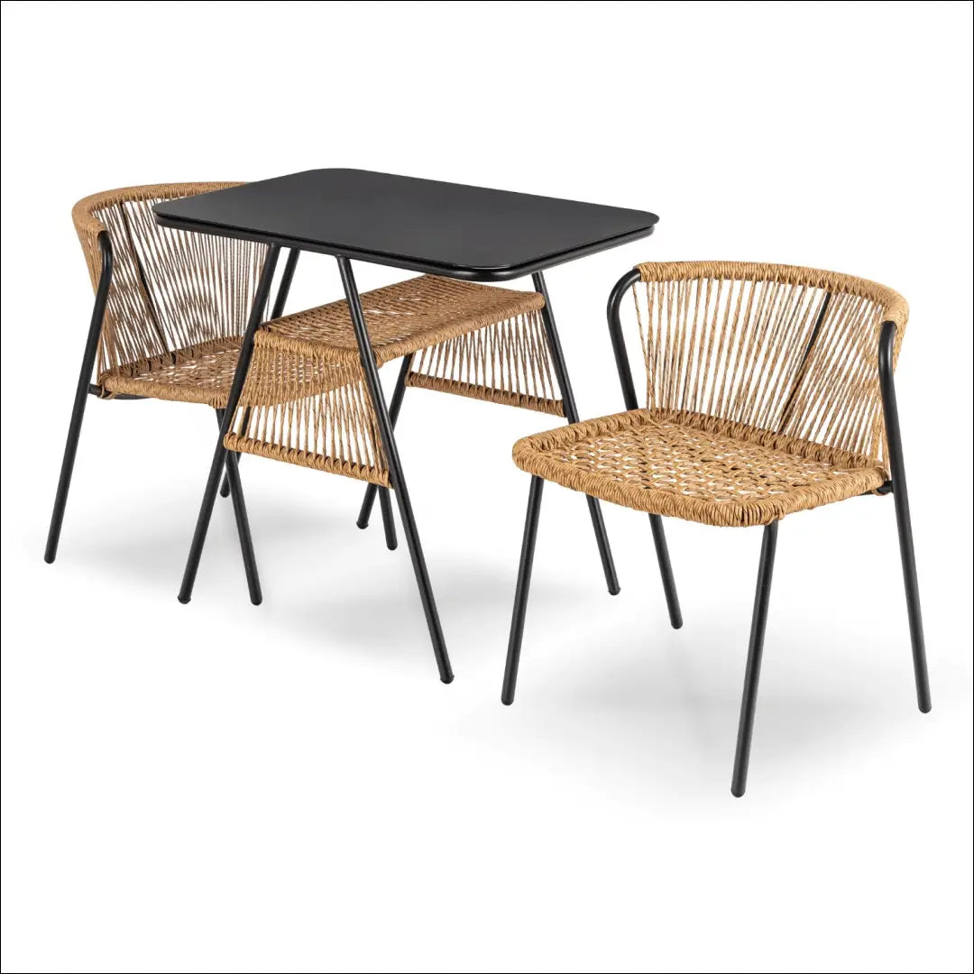 Lauko baldų komplektas juodos spalvos / rudos TE1227 - €224 Save 15% __label:Pristatymas 5-14 d.d., elite, over-200,