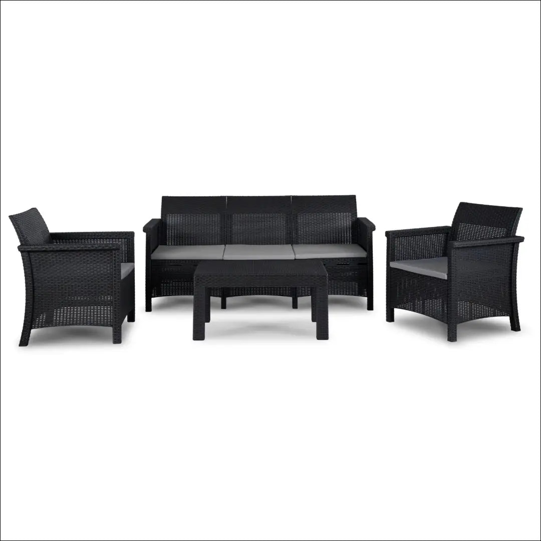 Lauko baldų komplektas juodos spalvos TE1183 - €333 Save 15% __label:Pristatymas 5-14 d.d., elite, Meble ogrodowe,