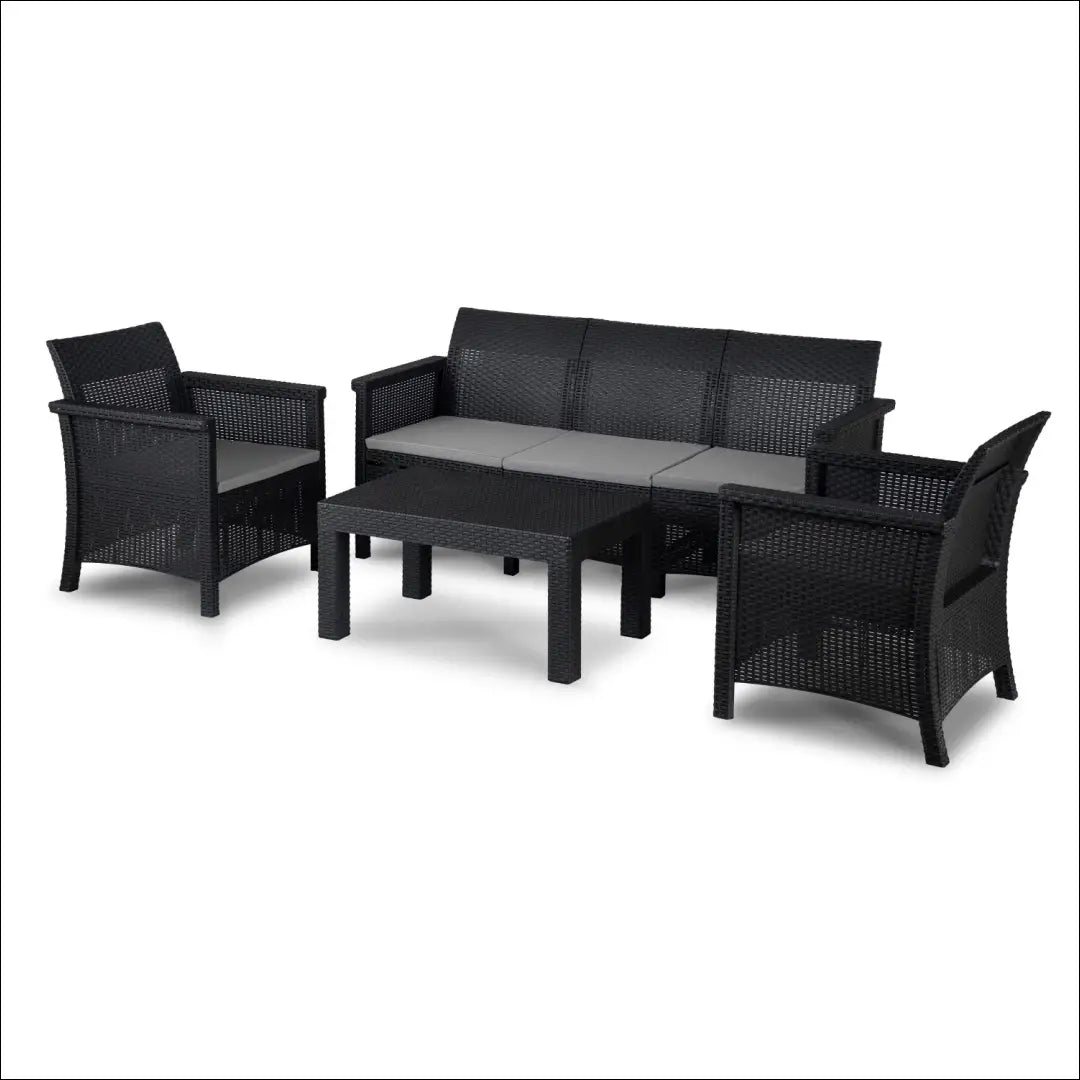 Lauko baldų komplektas juodos spalvos TE1183 - €333 Save 15% __label:Pristatymas 5-14 d.d., elite, Meble ogrodowe,