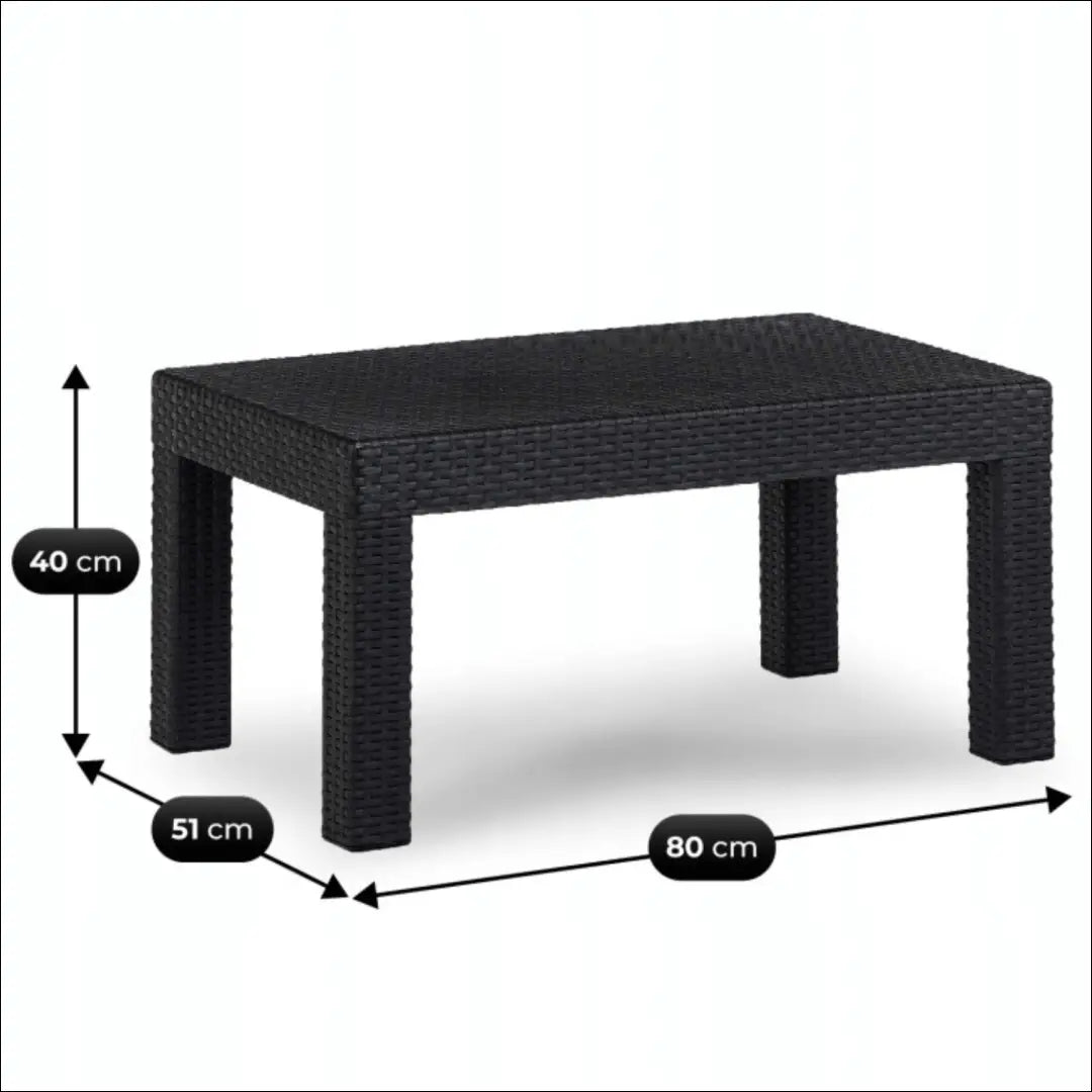 Lauko baldų komplektas juodos spalvos TE1183 - €333 Save 15% __label:Pristatymas 5-14 d.d., elite, Meble ogrodowe,