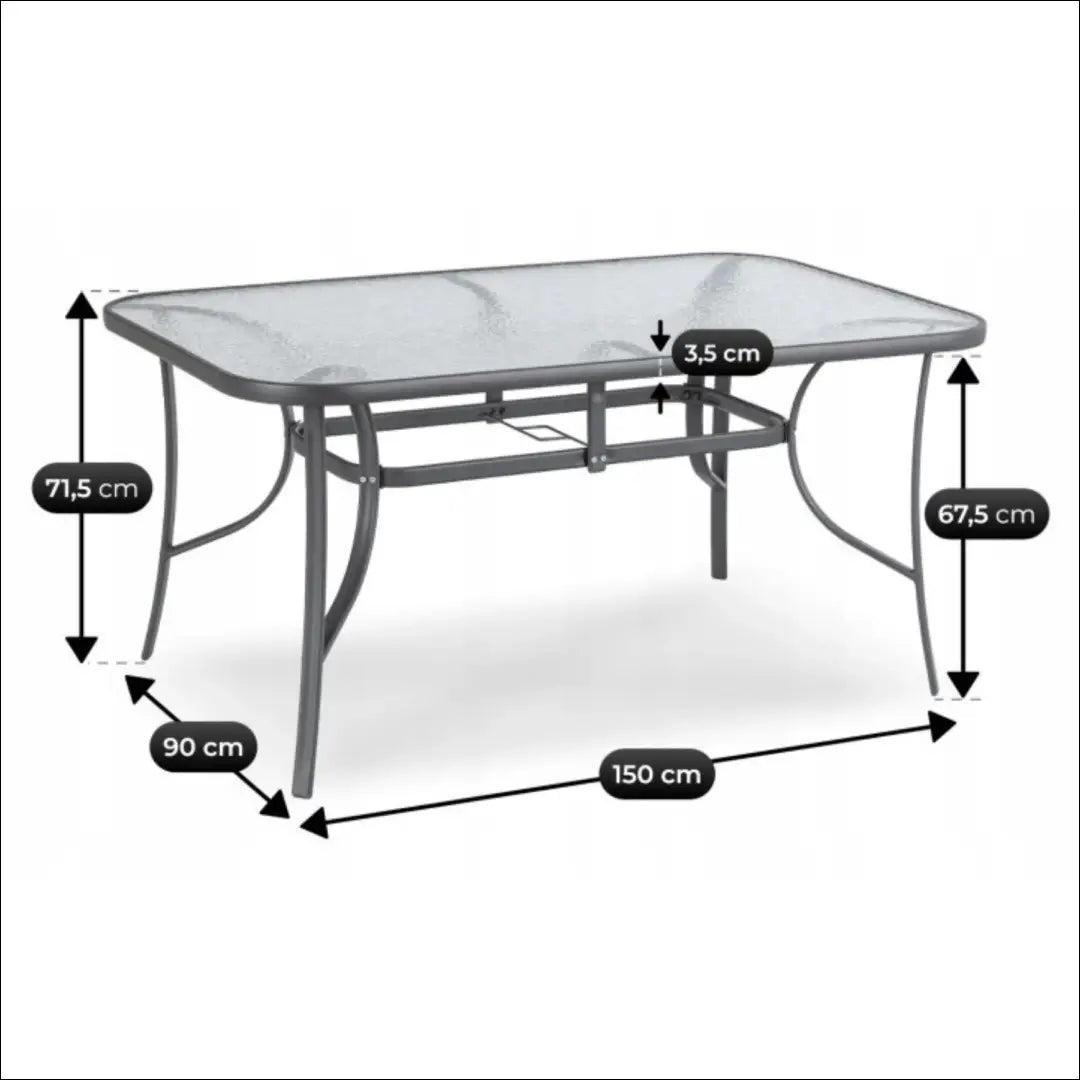 Lauko baldų komplektas juodos spalvos TE1225 - €229 Save 15% __label:Pristatymas 5-14 d.d., elite, over-200, uzsakomi