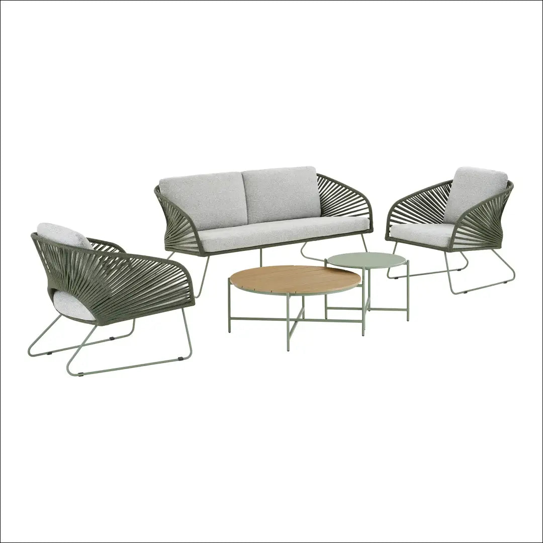 Lauko baldų komplektas pilka žalia su pagalvėlėmis RD1127 - €1,104 Save 15% __label:Pristatymas 5-14 d.d., Loungeset,