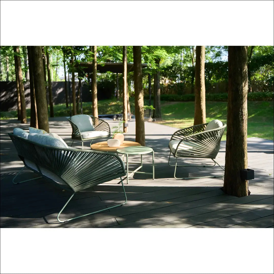 Lauko baldų komplektas pilka žalia su pagalvėlėmis RD1127 - €1,104 Save 15% __label:Pristatymas 5-14 d.d., Loungeset,
