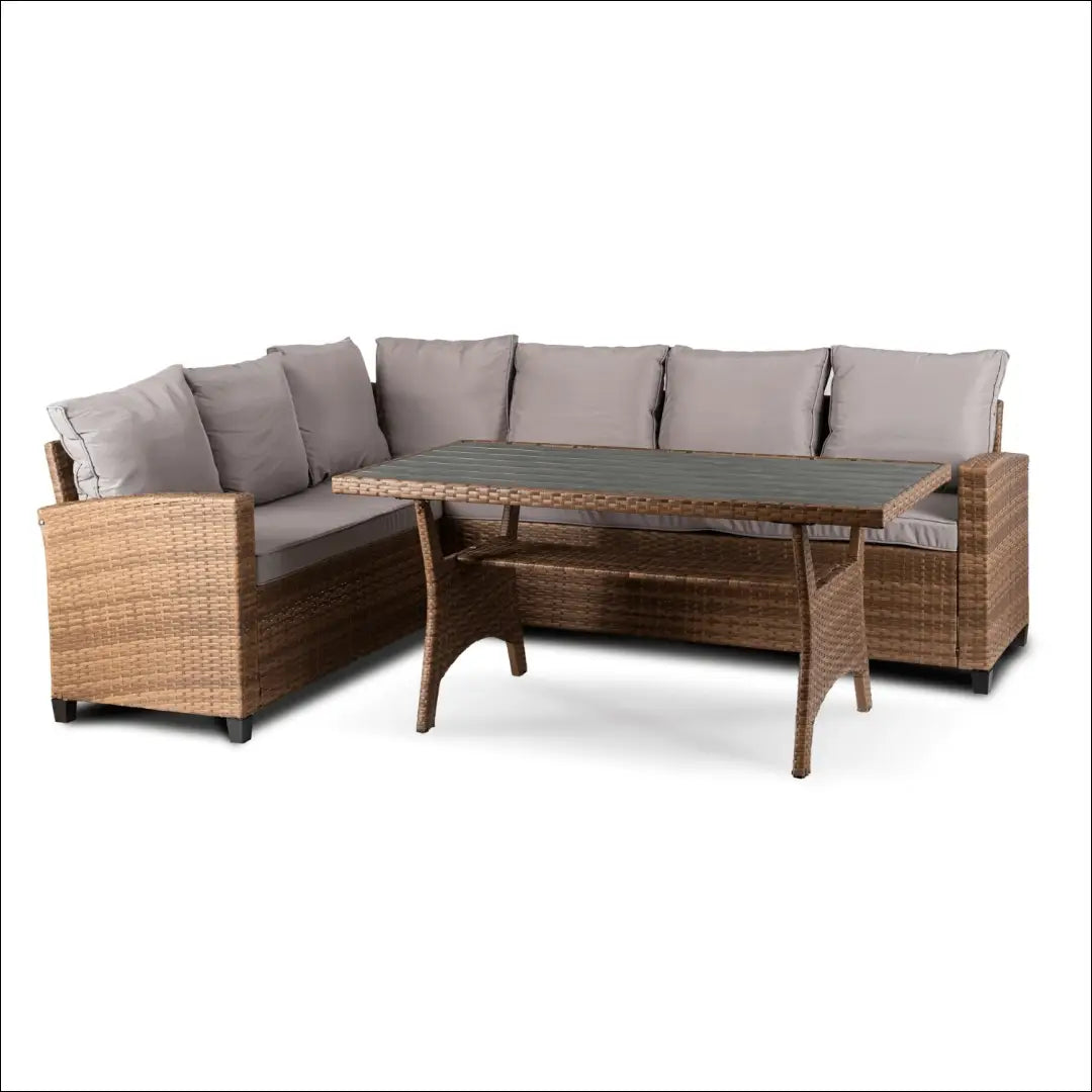 Lauko baldų komplektas pilkos spalvos / rudos TE1184 - €676 Save 15% __label:Pristatymas 5-14 d.d., elite, Meble