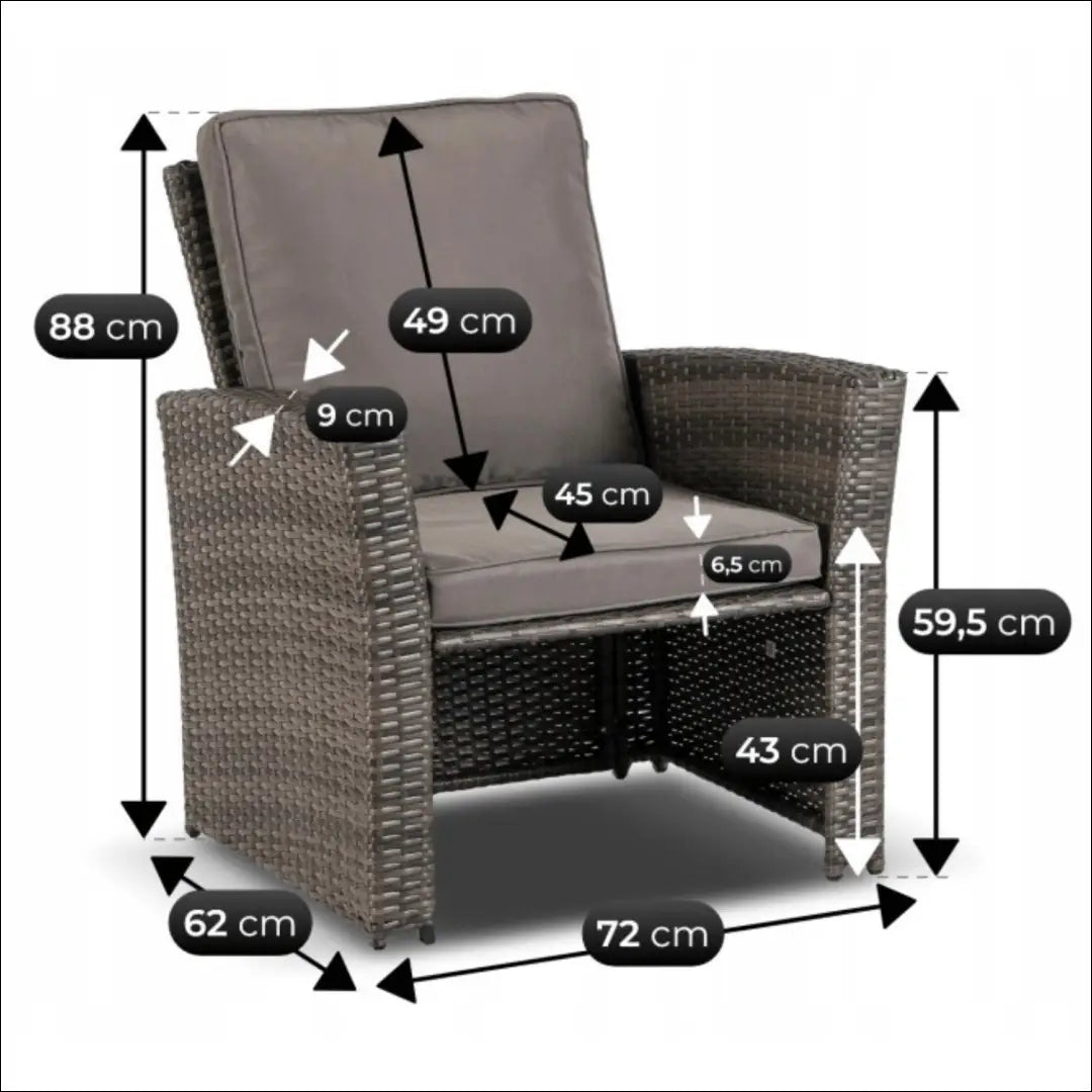 Lauko baldų komplektas pilkos spalvos TE1228 - €592 Save 15% __label:Pristatymas 5-14 d.d., elite, over-200, uzsakomi
