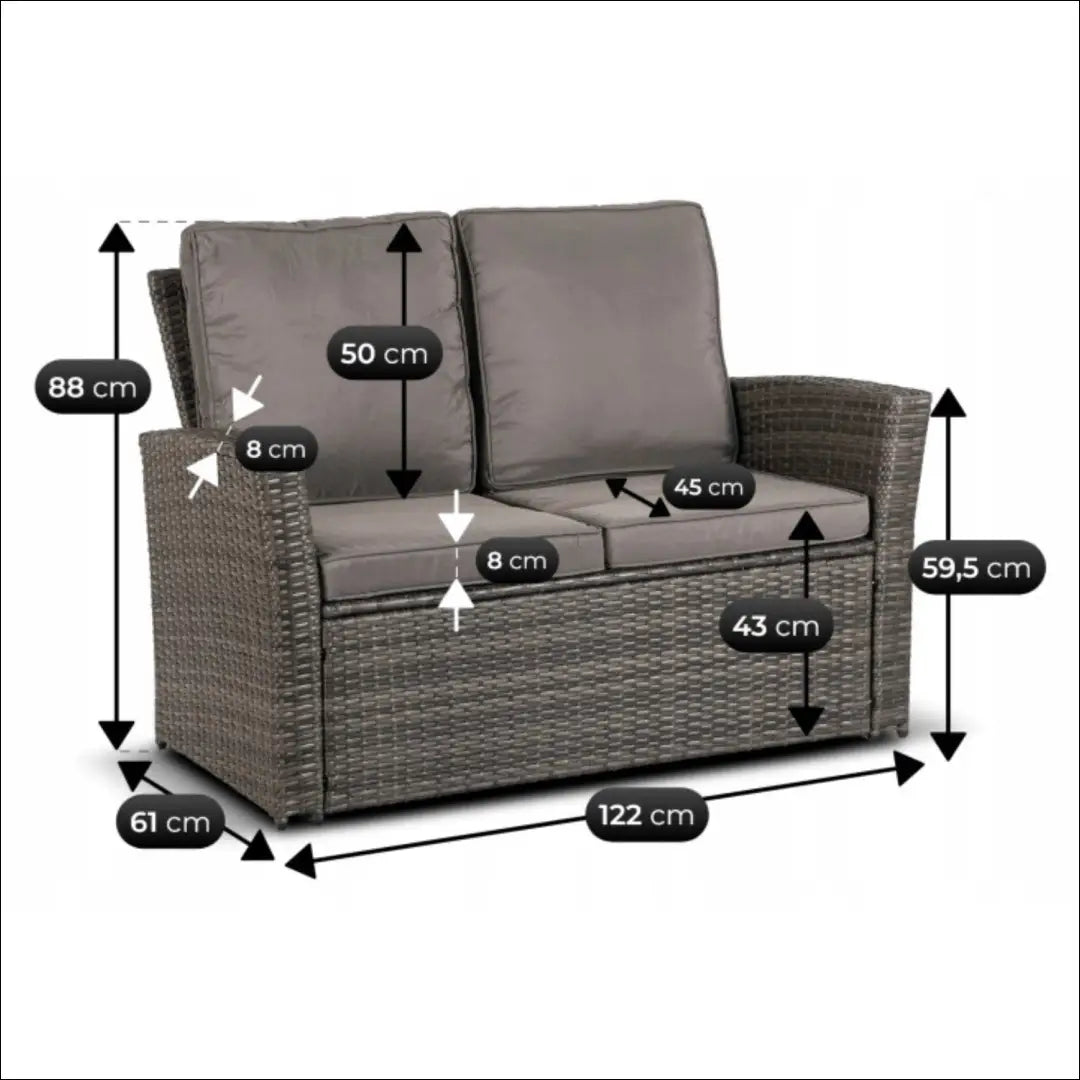 Lauko baldų komplektas pilkos spalvos TE1228 - €592 Save 15% __label:Pristatymas 5-14 d.d., elite, over-200, uzsakomi