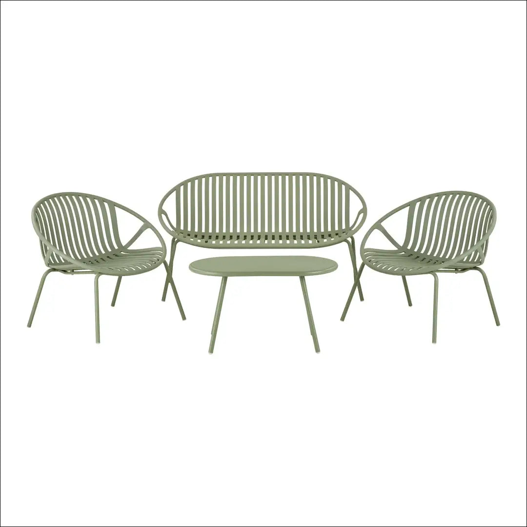Lauko baldų komplektas polipropilenas/plienas žalias RD1124 - €421 Save 15% __label:Pristatymas 5-14 d.d., Loungeset,