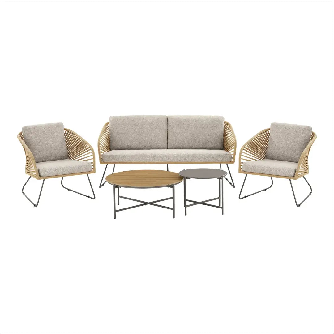Lauko baldų komplektas smėlio spalvos RD1128 - €1,104 Save 15% __label:Pristatymas 5-14 d.d., Bežinė / smėlio,