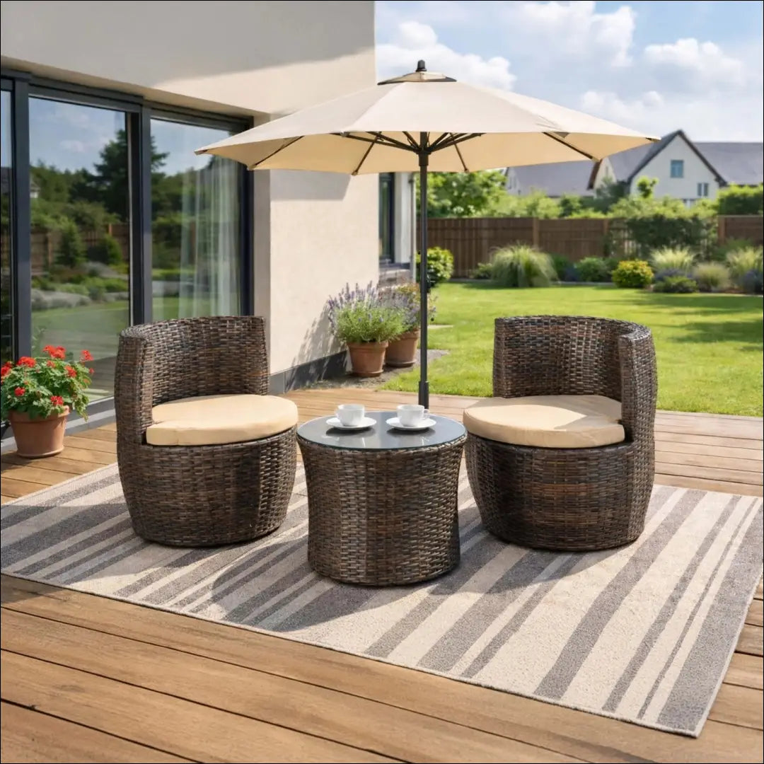 Lauko baldų komplektas smėlio spalvos / rudos TE1206 - €260 Save 15% __label:Pristatymas 5-14 d.d., elite, Meble