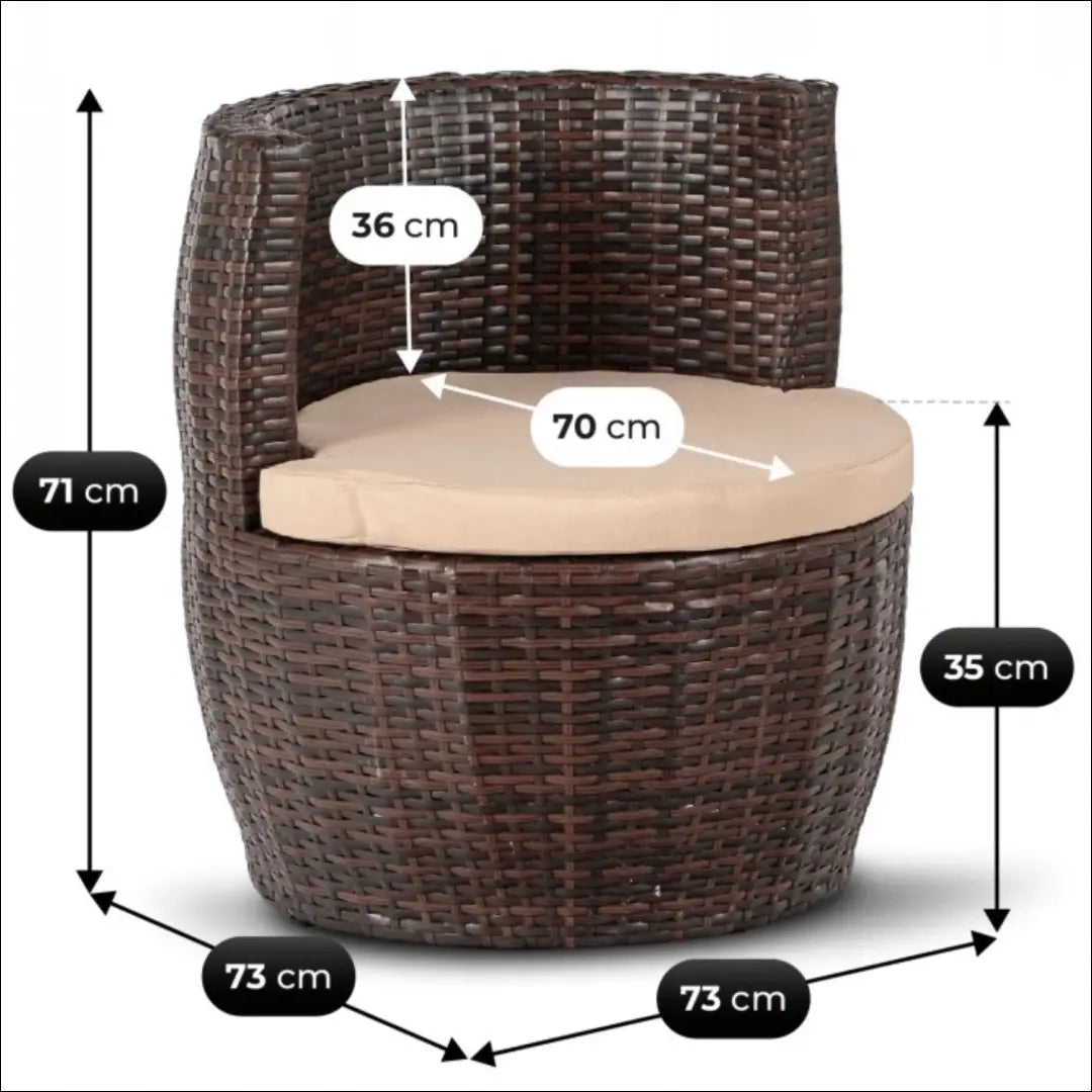 Lauko baldų komplektas smėlio spalvos / rudos TE1206 - €260 Save 15% __label:Pristatymas 5-14 d.d., elite, Meble