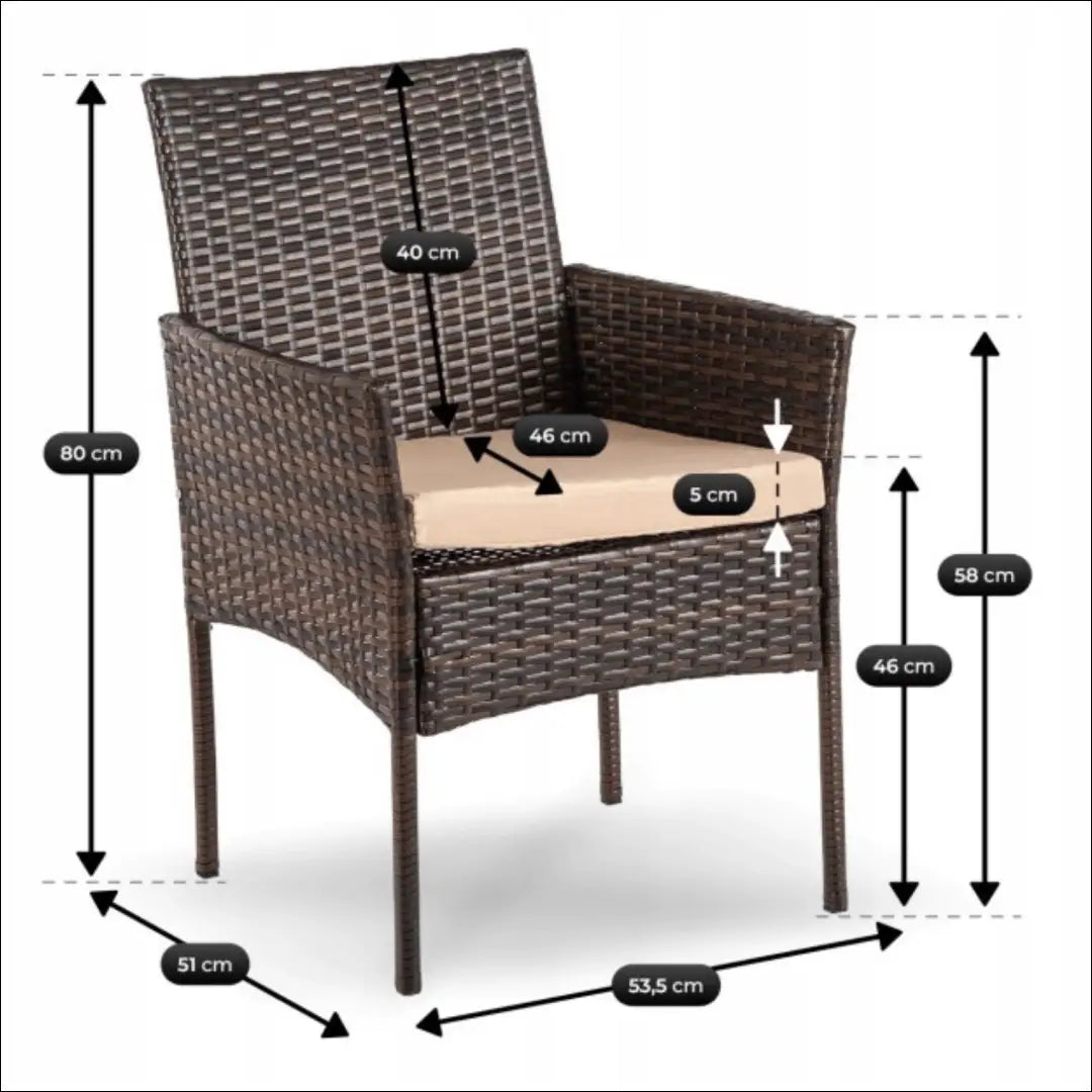 Lauko baldų komplektas smėlio spalvos / rudos TE1209 - €390 Save 15% __label:Pristatymas 5-14 d.d., elite, over-200,
