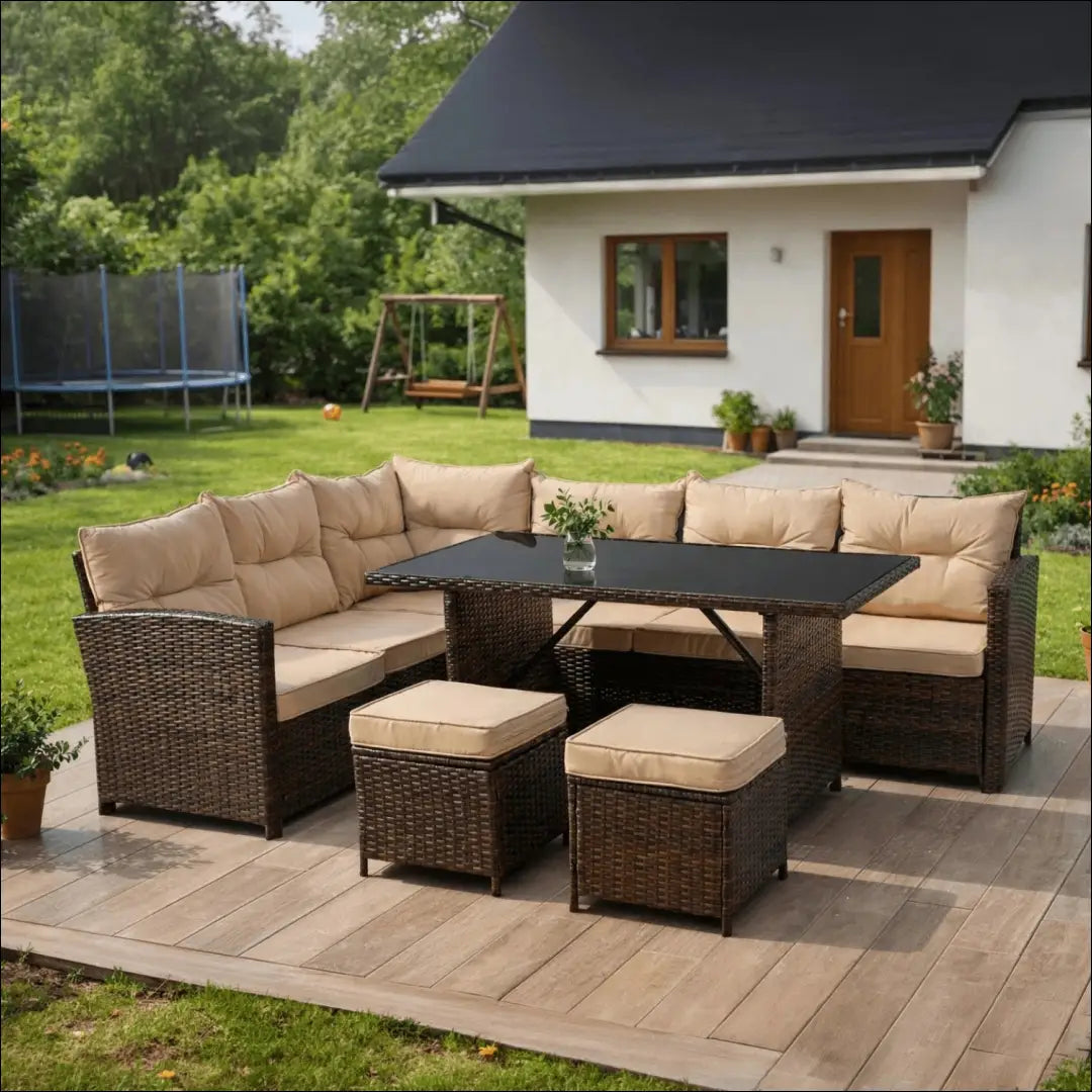 Lauko baldų komplektas smėlio spalvos / rudos TE1210 - €632 Save 15% __label:Pristatymas 5-14 d.d., elite, over-200,