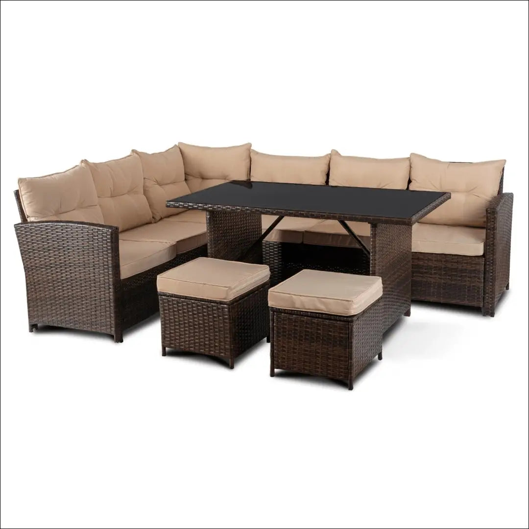 Lauko baldų komplektas smėlio spalvos / rudos TE1210 - €632 Save 15% __label:Pristatymas 5-14 d.d., elite, over-200,