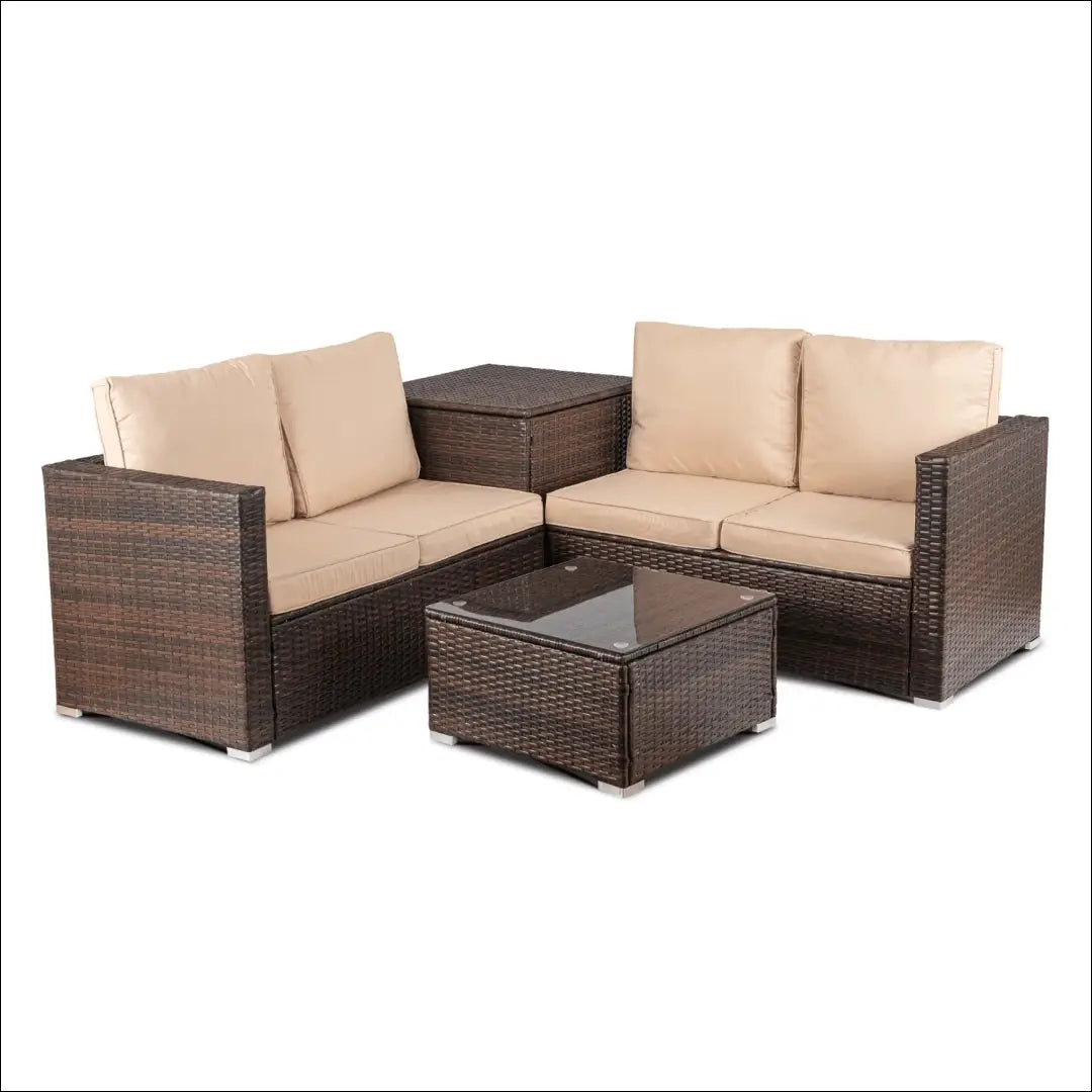 Lauko baldų komplektas smėlio spalvos / rudos TE1212 - €469 Save 15% __label:Pristatymas 5-14 d.d., elite, Meble