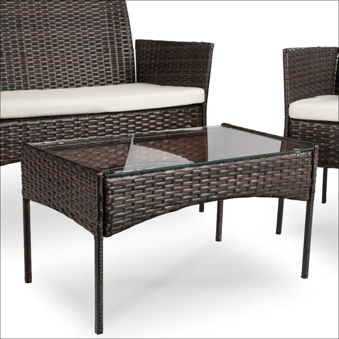 Lauko baldų komplektas smėlio spalvos / rudos TE1219 - €181 Save 15% 100-200, __label:Pristatymas 5-14 d.d., elite,