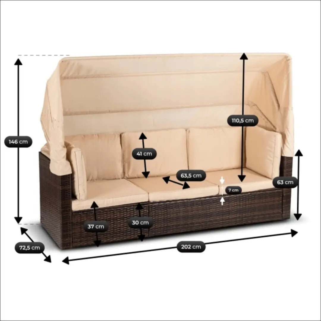 Lauko baldų komplektas smėlio spalvos / rudos TE1229 - €682 Save 15% __label:Pristatymas 5-14 d.d., elite, Meble