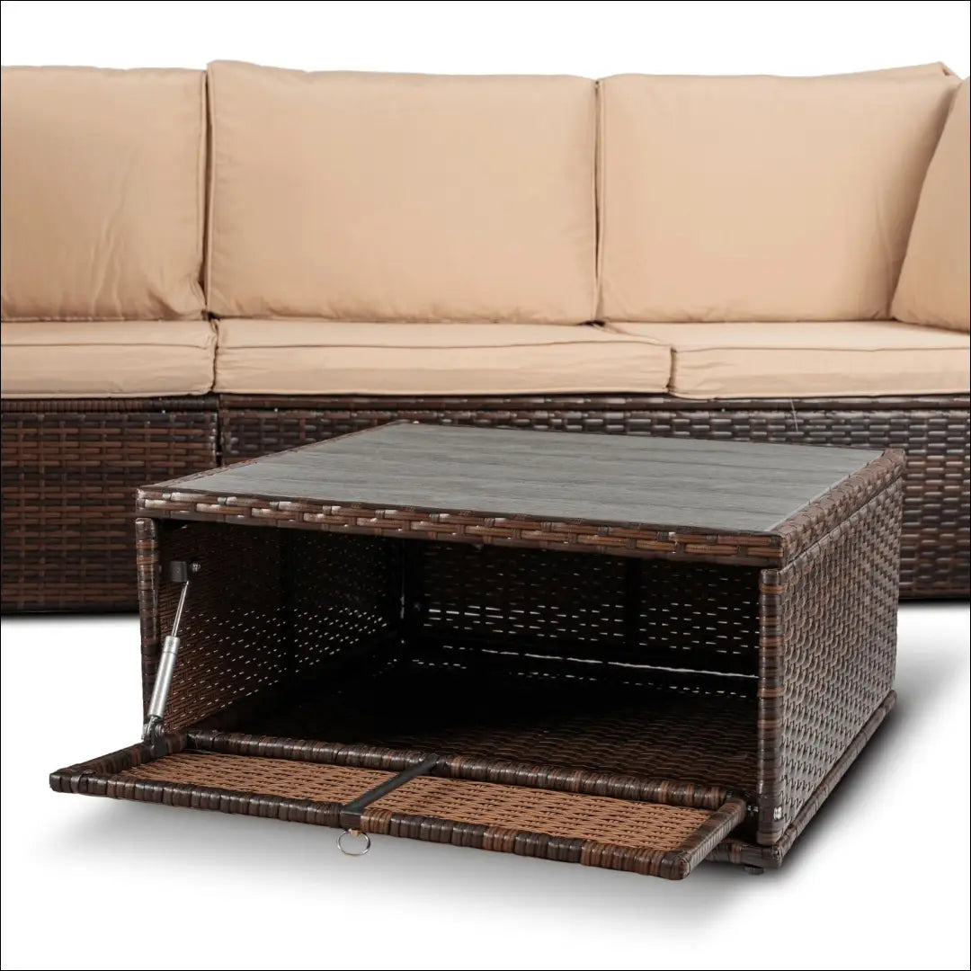 Lauko baldų komplektas smėlio spalvos / rudos TE1229 - €682 Save 15% __label:Pristatymas 5-14 d.d., elite, Meble