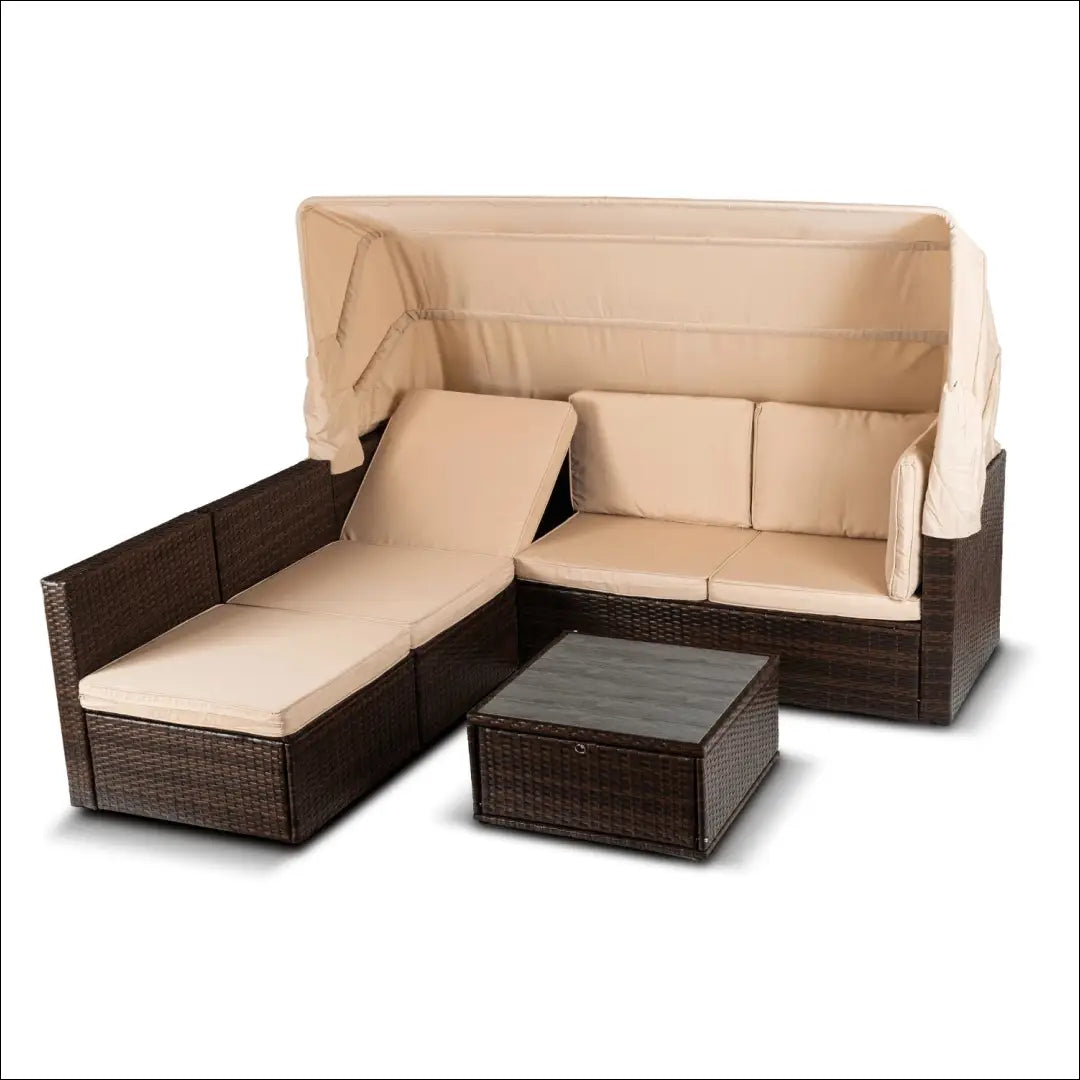 Lauko baldų komplektas smėlio spalvos / rudos TE1229 - €682 Save 15% __label:Pristatymas 5-14 d.d., elite, Meble