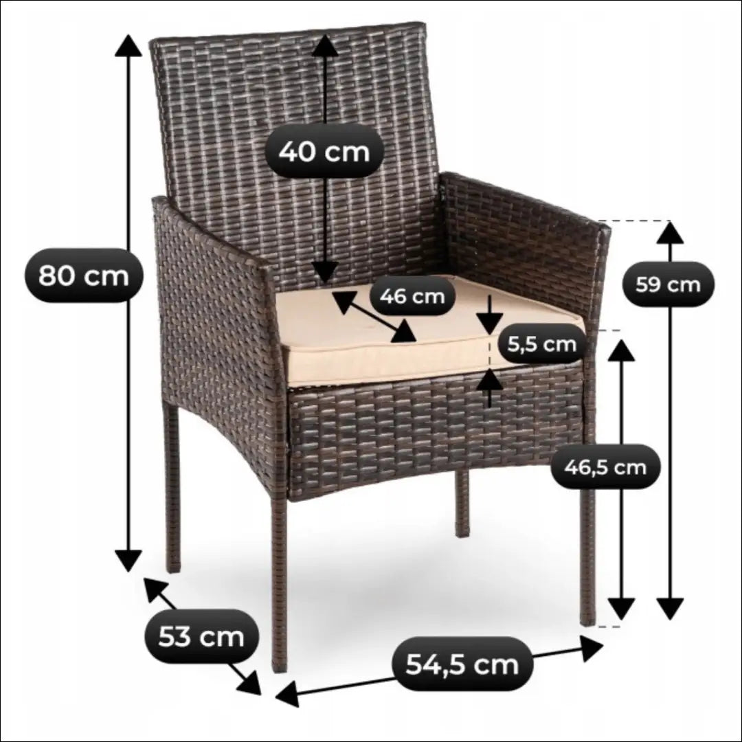 Lauko baldų komplektas smėlio spalvos / rudos TE1235 - €416 Save 15% __label:Pristatymas 5-14 d.d., elite, over-200,
