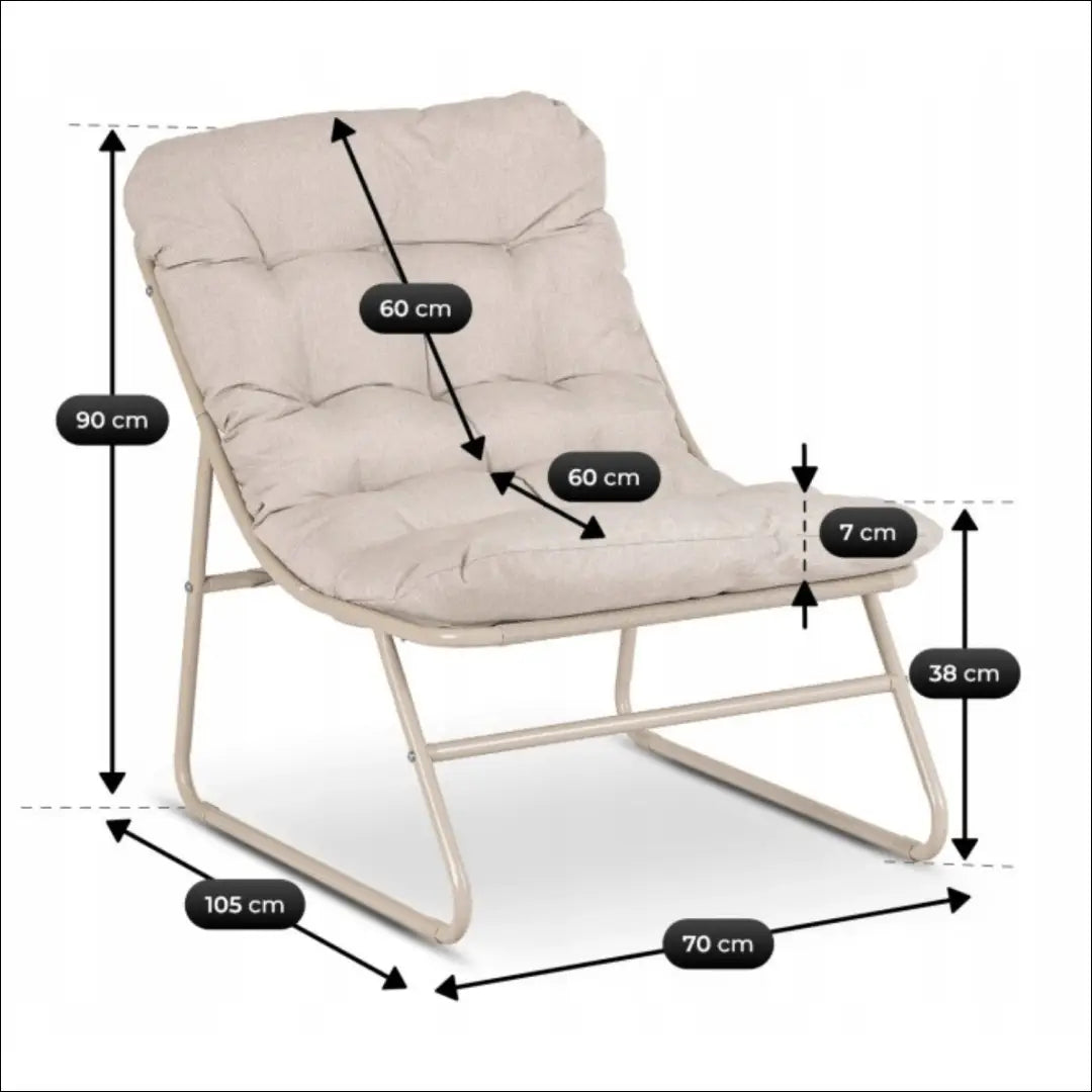 Lauko baldų komplektas smėlio spalvos TE1224 - €154 Save 15% 100-200, __label:Pristatymas 5-14 d.d., elite, uzsakomi