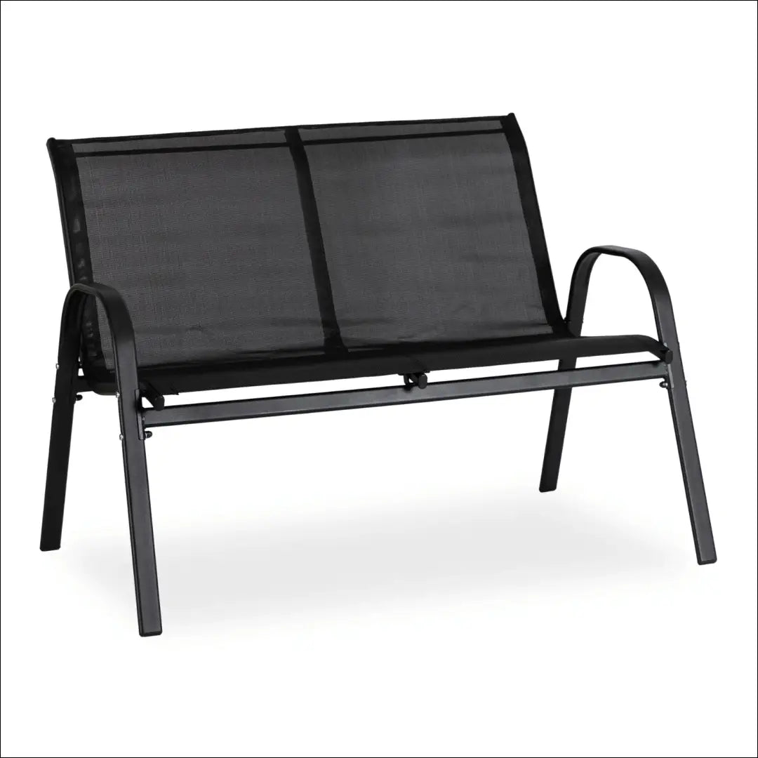 Lauko baldų komplektas su tinklelio atlošu juodos spalvos TE545 - €124 Save 15% 100-200, __label:Pristatymas 5-14 d.d.,