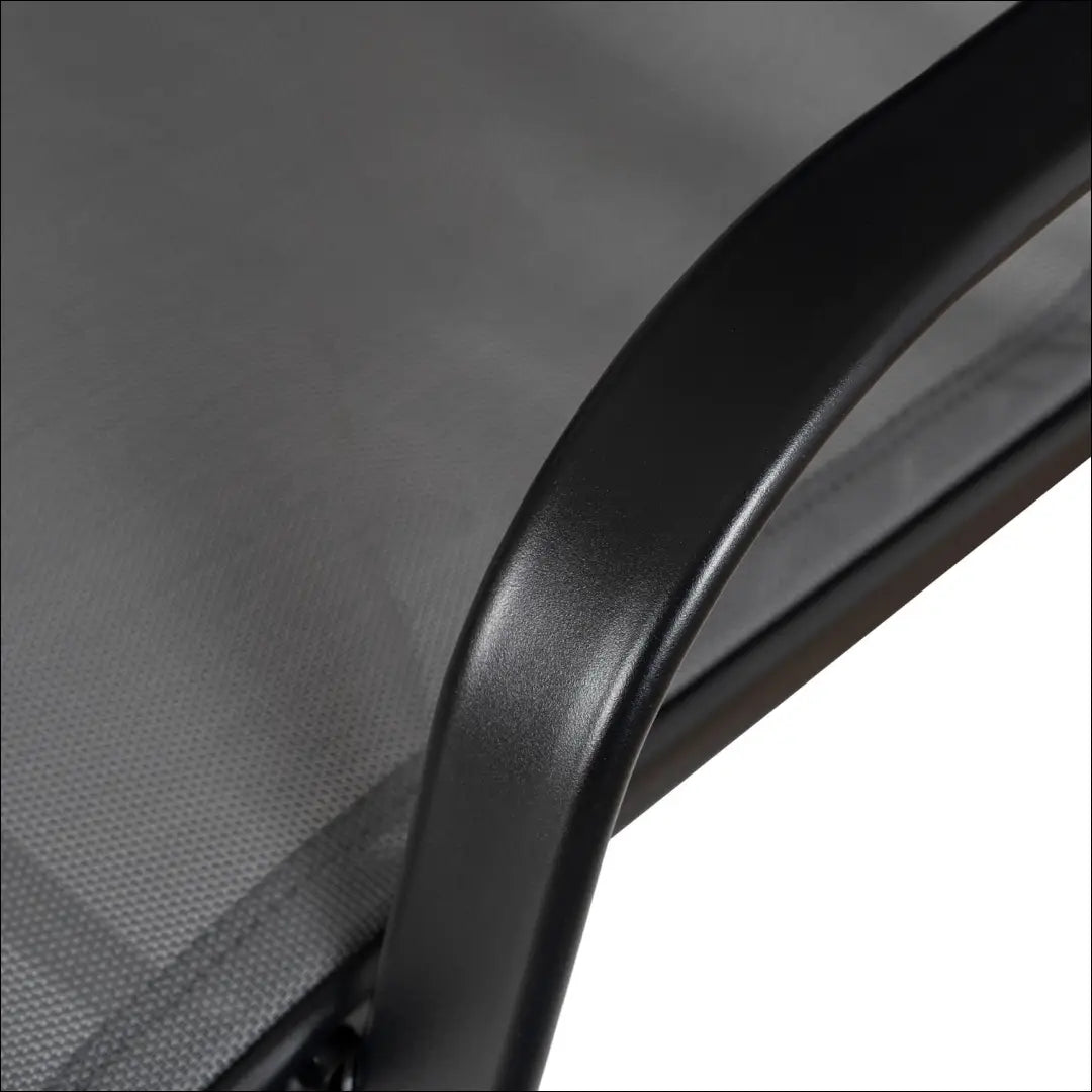 Lauko baldų komplektas su tinklelio atlošu pilkos spalvos / juodos TE1218 - €124 Save 15% 100-200, __label:Pristatymas
