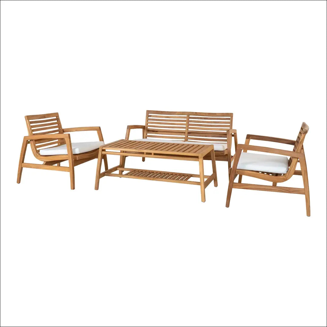 Lauko baldų komplektas tikmedis natūralaus medžio drožlės su pagalvėlėmis RD1050 - €1,462 Save 15% __label:Pristatymas