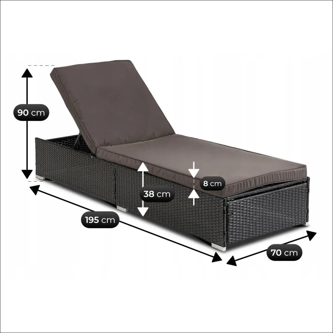 Lauko fotelis iš ratano juodos spalvos / rudos TE1226 - €210 Save 15% __label:Pristatymas 5-14 d.d., elite, Meble