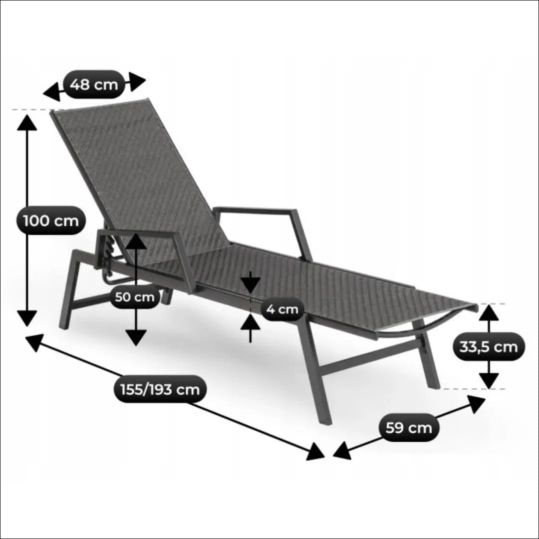 Lauko gultas iš ratano juodos spalvos TE1243 - €77 Save 15% 50-100, __label:Pristatymas 5-14 d.d., elite, Meble