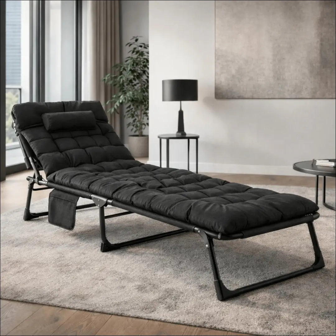 Lauko gultas su audiniu juodos spalvos TE1087 - €77 Save 15% 50-100, __label:Pristatymas 5-14 d.d., elite, Meble