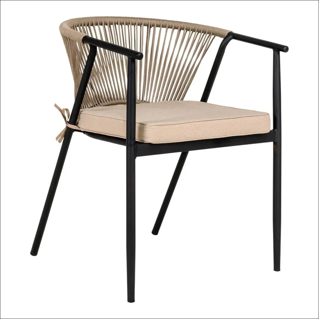 Lauko kėdė LI535 - €64 Save 60% 50-100, __label:Pristatymas 1-2 d.d., color-juoda, color-smelio, lauko baldai €50
