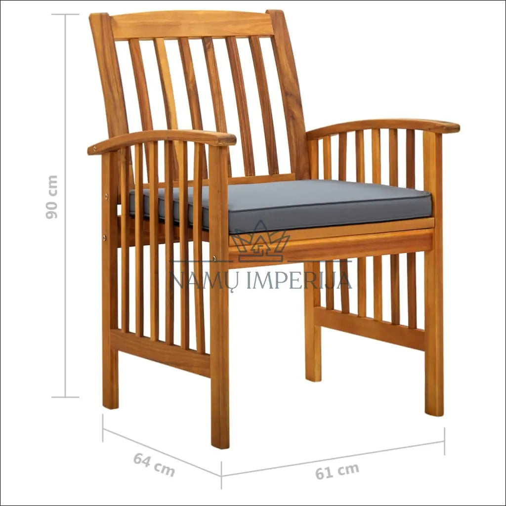 Lauko kėdė su paminkštinimu LI590 - €95 Save 50% 50-100, __label:Pristatymas 1-2 d.d., color-pilka, color-ruda, lauko