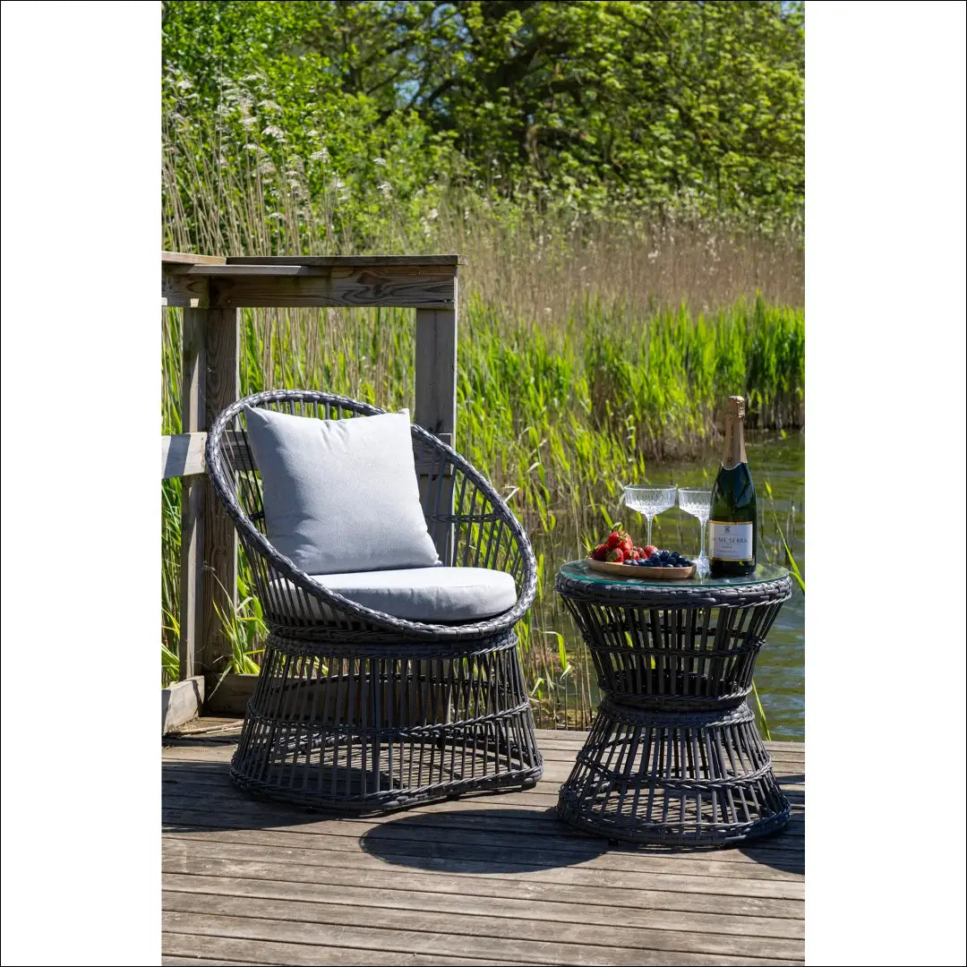 Lauko komplektas rotangas pilkas su pagalvėlėmis RD1126 - €390 Save 15% __label:Pristatymas 5-14 d.d., Loungeset,